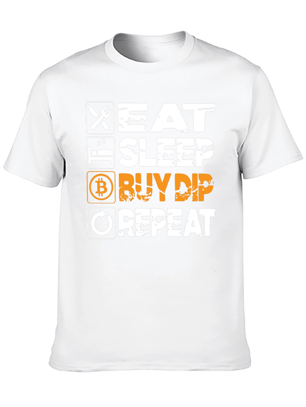 Eat Sleep Buy Dip Repeat Black Graphic Tee