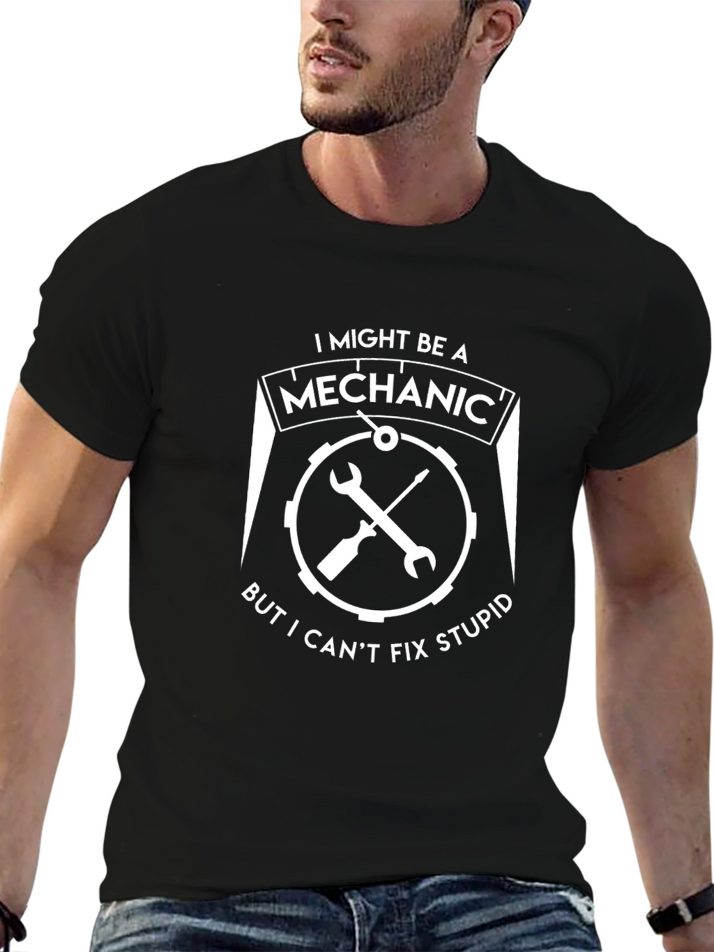 Mechanic T-Shirt - I Cant Fix Stupid Tee