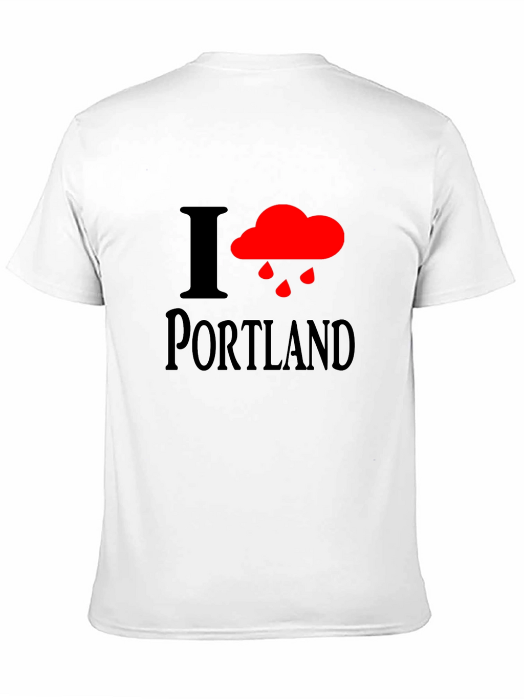 I Heart Portland Rainy Cloud Black T-Shirt