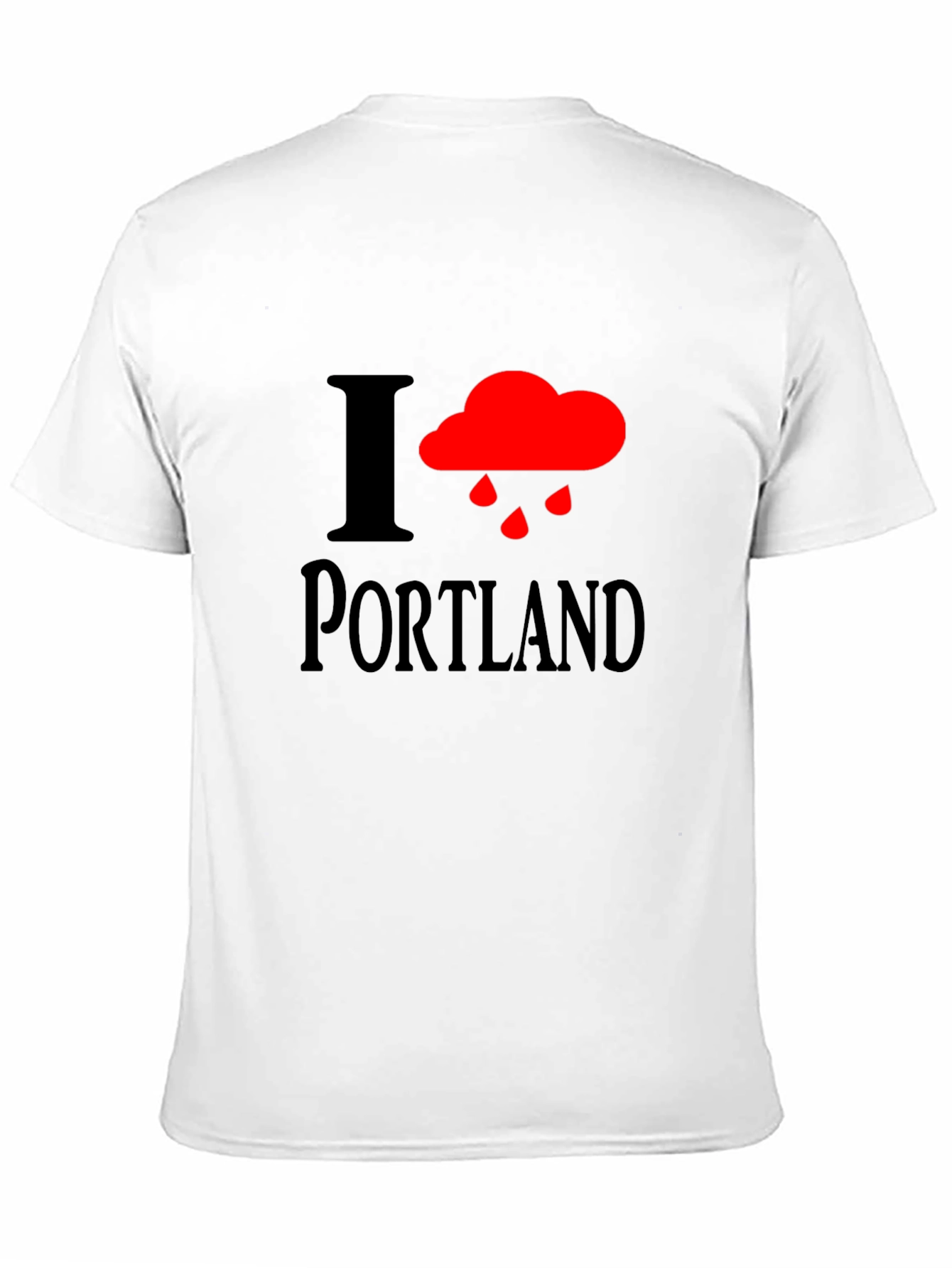 I Heart Portland Rainy Cloud Black T-Shirt