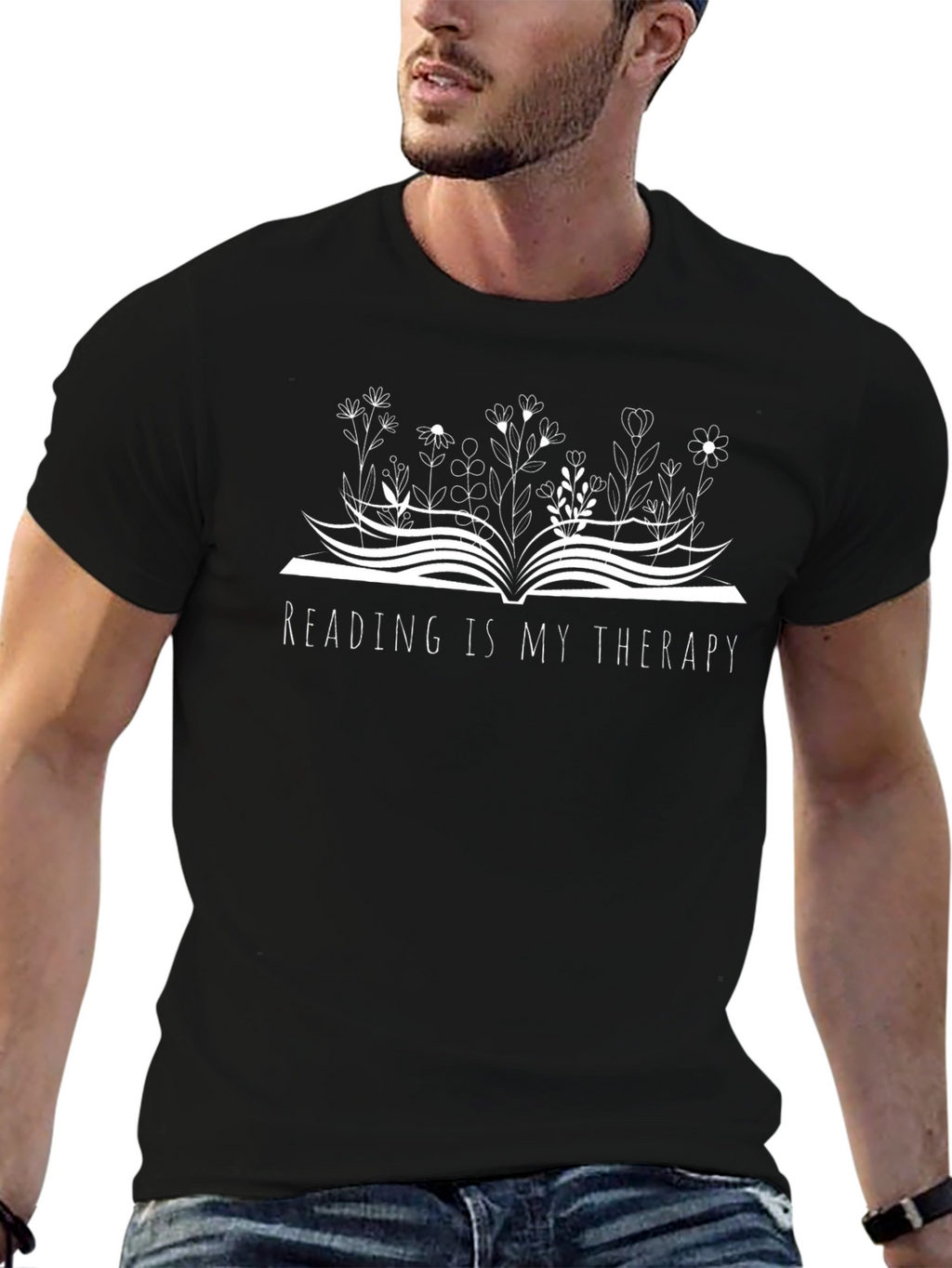 Reading is My Therapy Graphic Tee