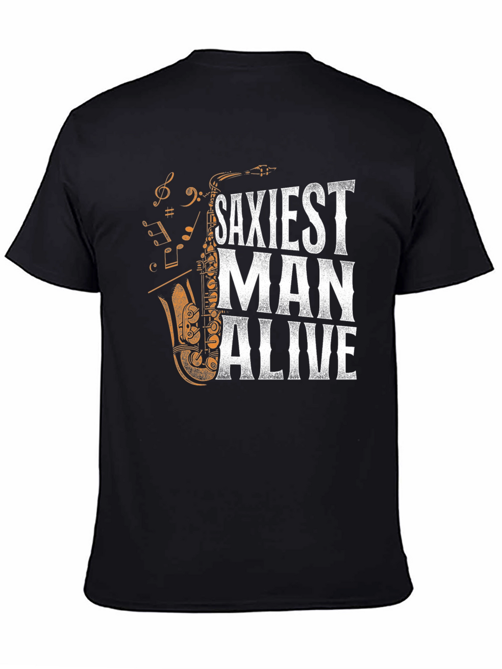 Saxiest Man Alive Graphic T-Shirt - Black