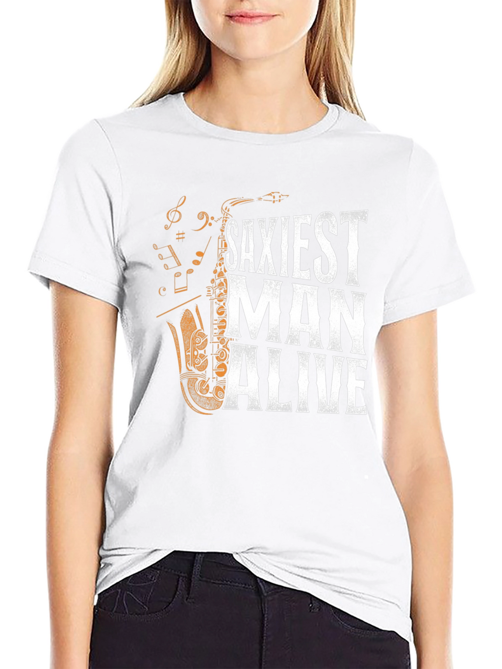 Saxiest Man Alive Graphic T-Shirt - Black