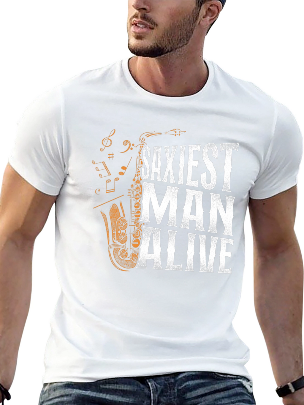 Saxiest Man Alive Graphic T-Shirt - Black
