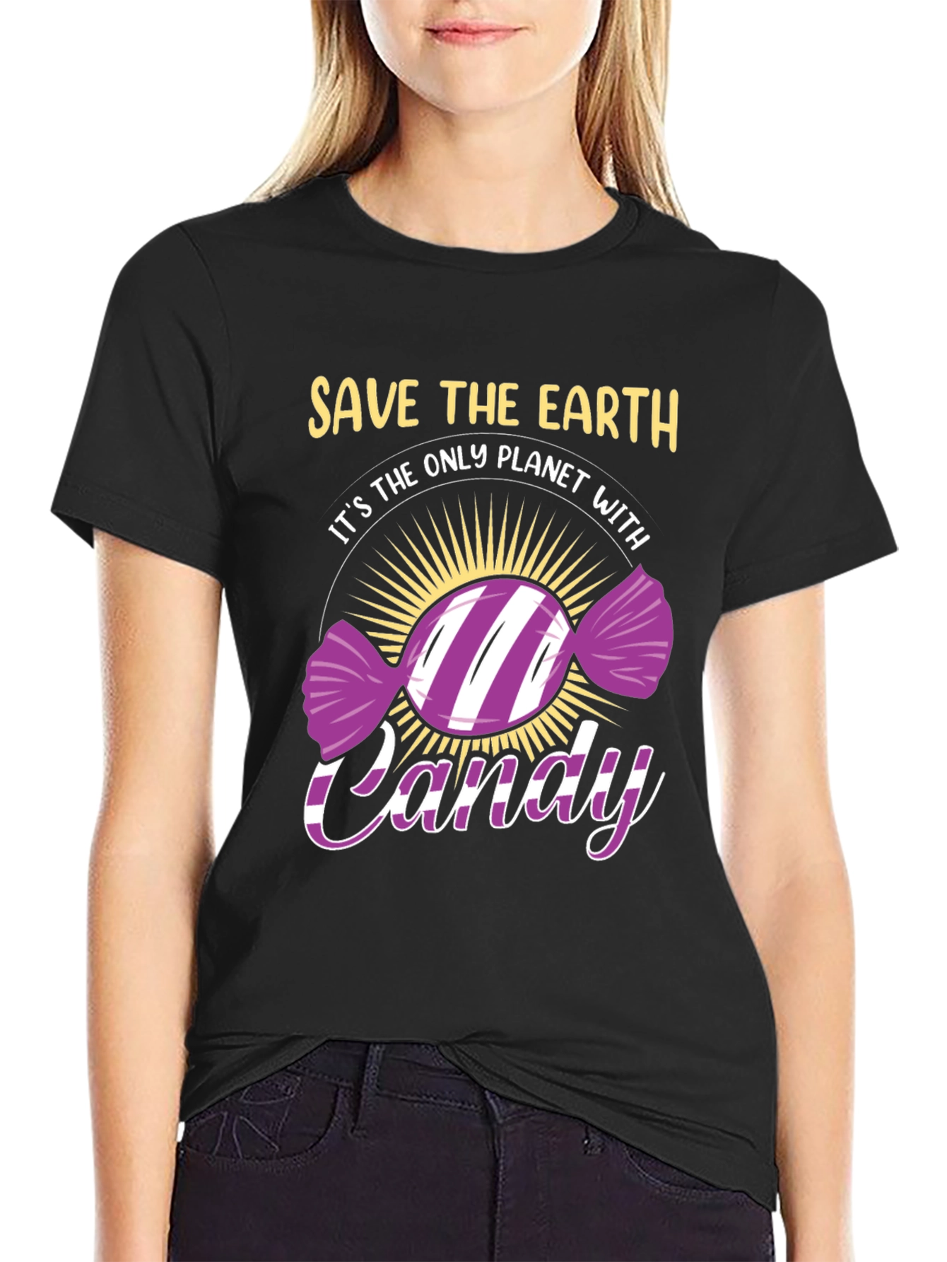 Save The Earth Candy T-Shirt - Eco-Friendly Novelty Tee