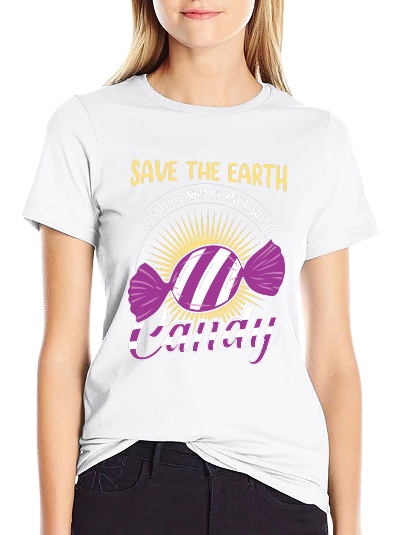 Save The Earth Candy T-Shirt - Eco-Friendly Novelty Tee