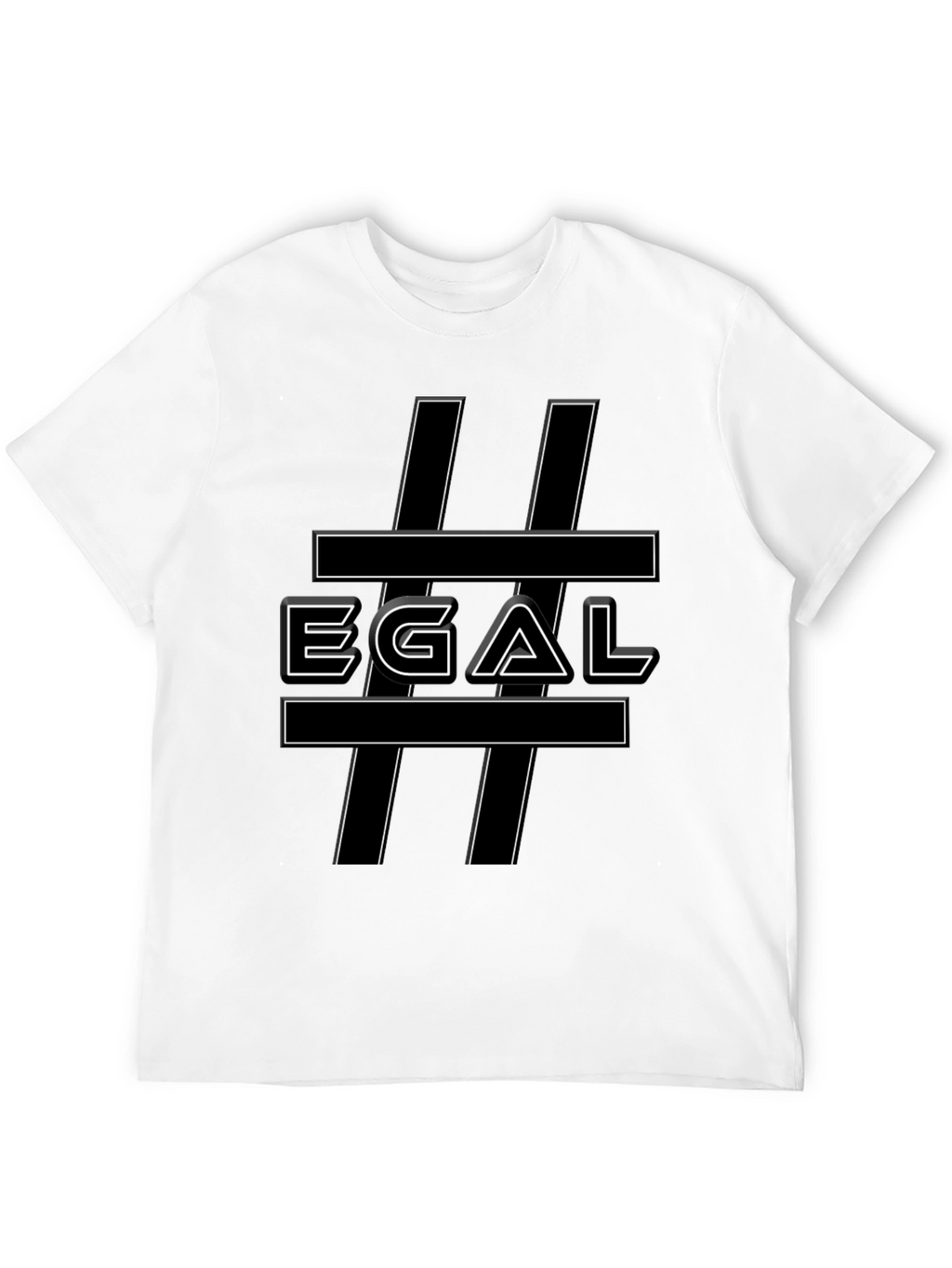 EGAL Graphic Tee - Black Casual T-Shirt