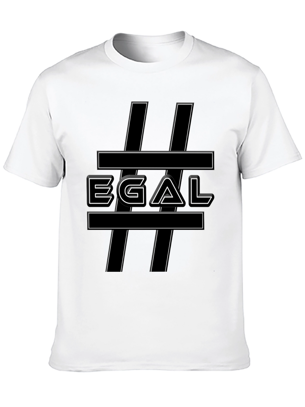 EGAL Graphic Tee - Black Casual T-Shirt