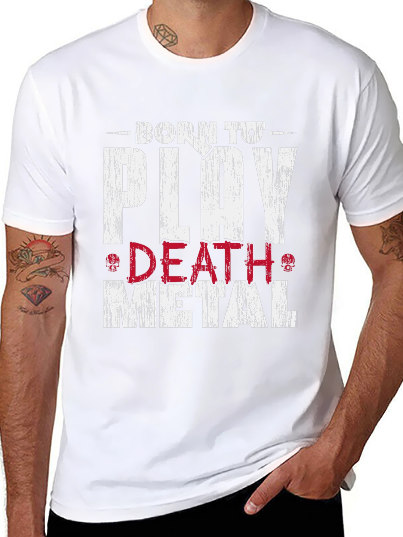 Born to Play Death Metal Graphic T-Shirt