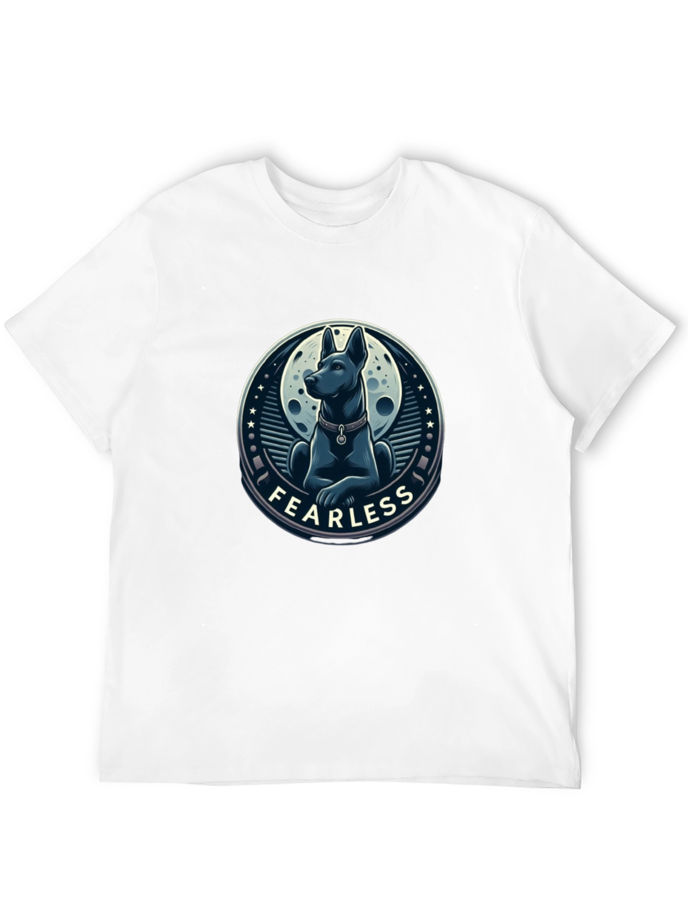 Fearless Dog Graphic T-Shirt - Stylish Mens Tee