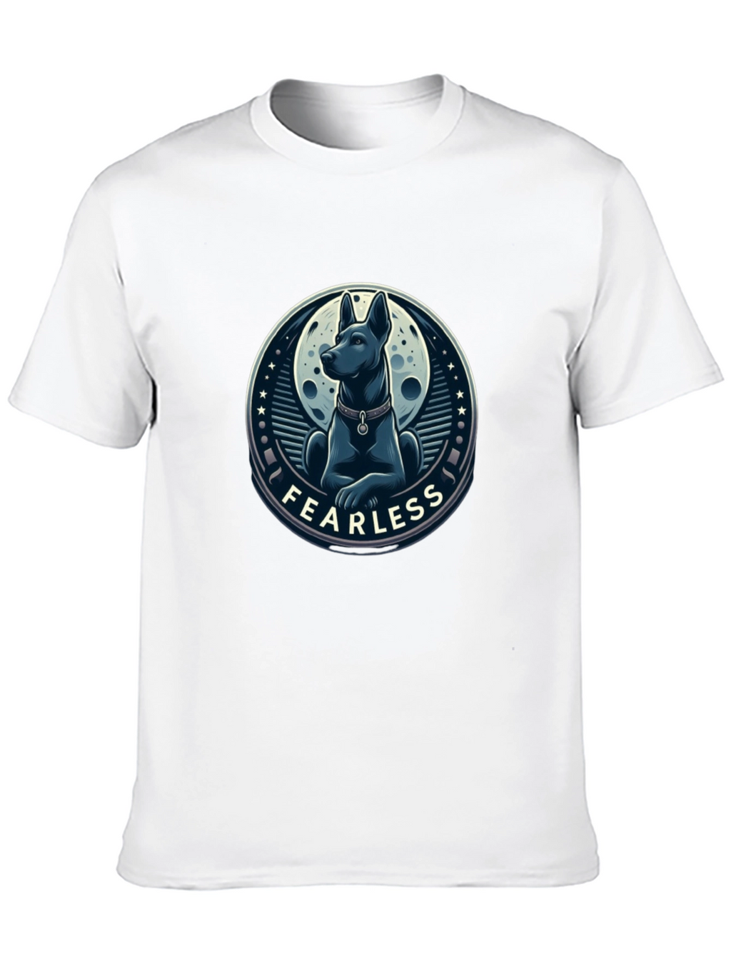 Fearless Dog Graphic T-Shirt - Stylish Mens Tee