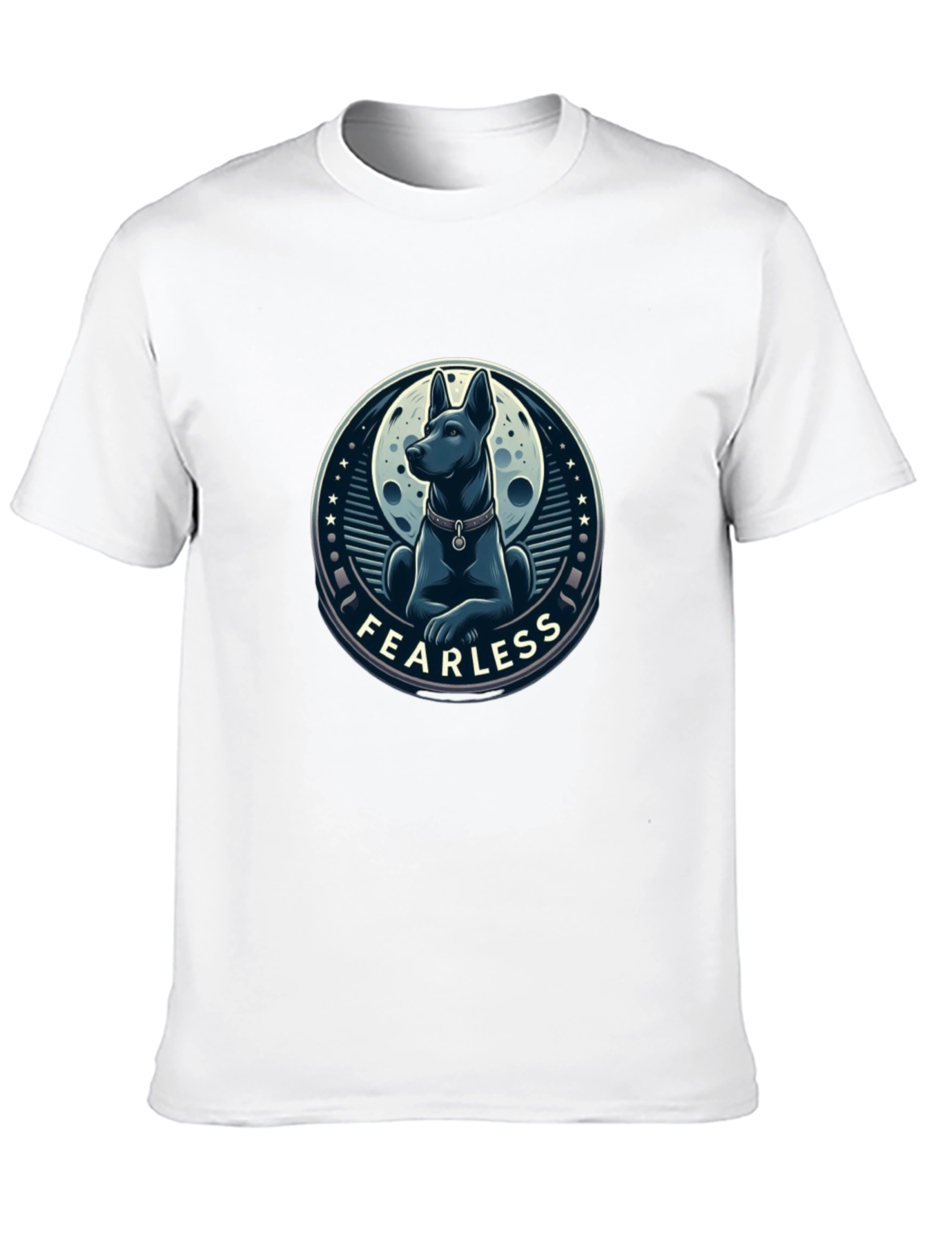 Fearless Dog Graphic T-Shirt - Stylish Mens Tee