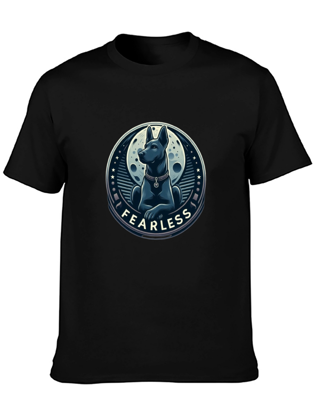 Fearless Dog Graphic T-Shirt - Stylish Mens Tee