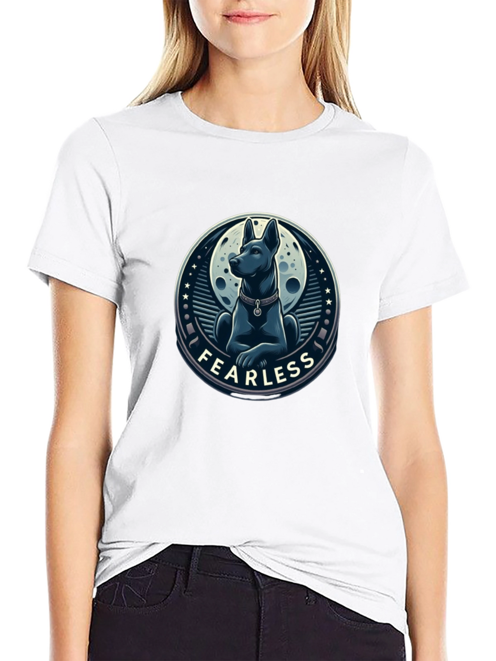 Fearless Dog Graphic T-Shirt - Stylish Mens Tee