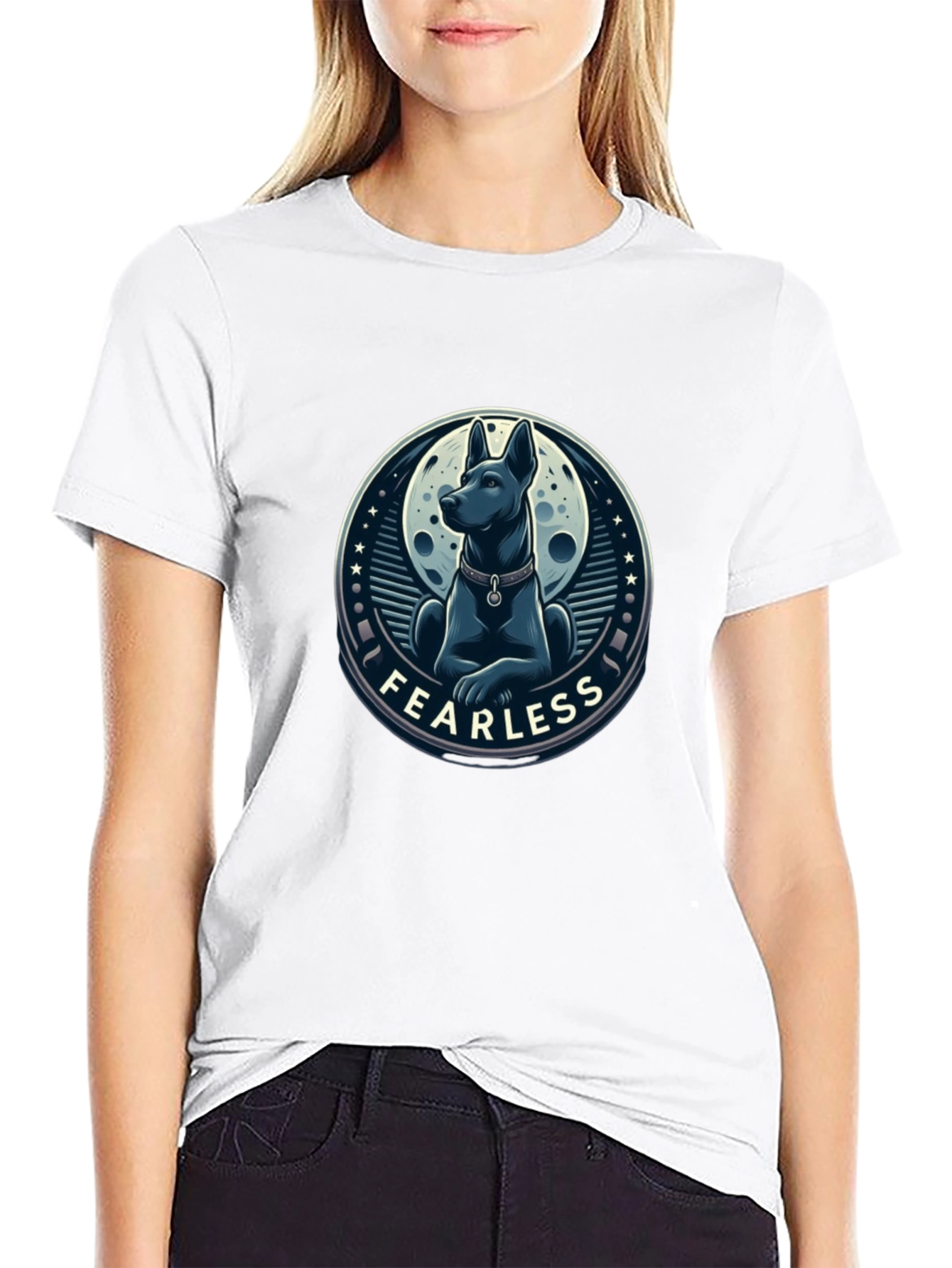 Fearless Dog Graphic T-Shirt - Stylish Mens Tee