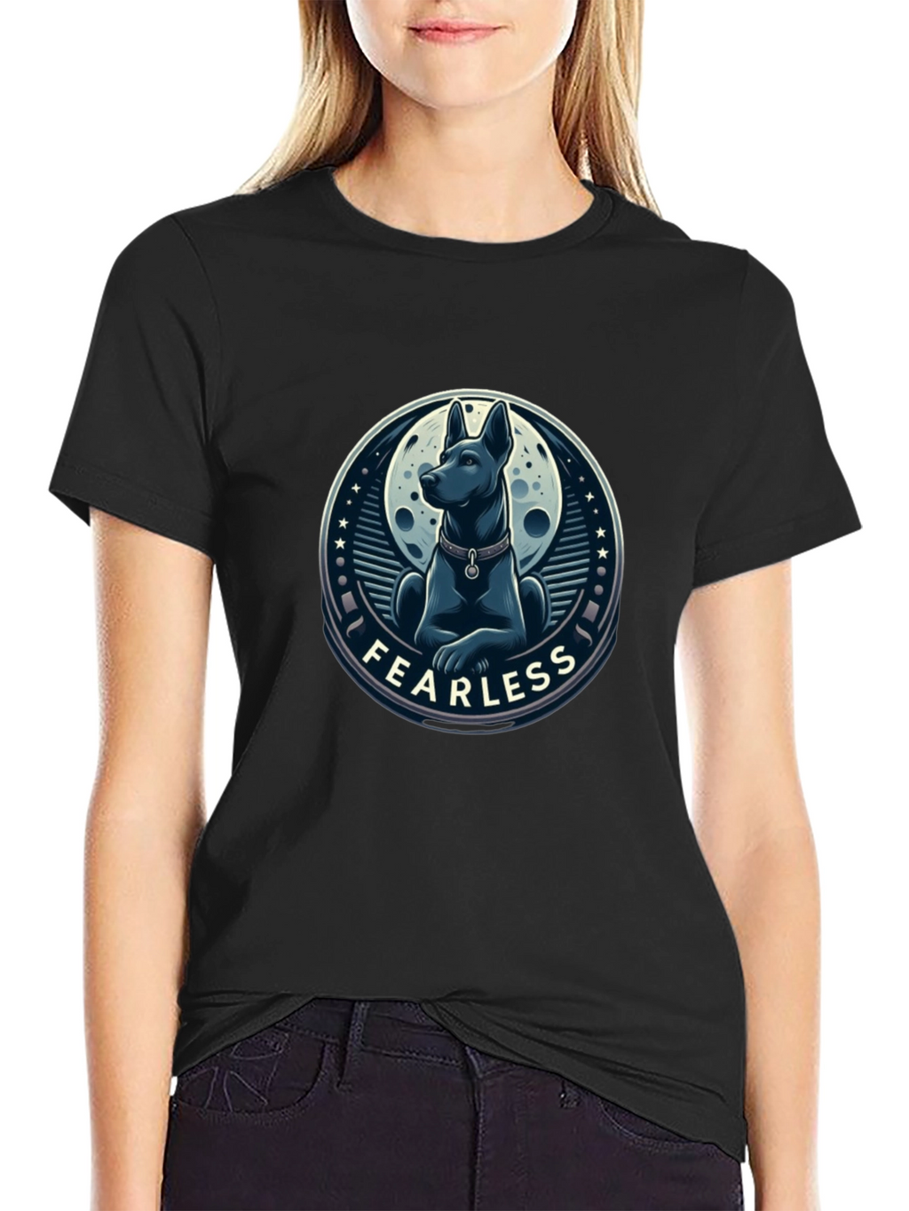 Fearless Dog Graphic T-Shirt - Stylish Mens Tee