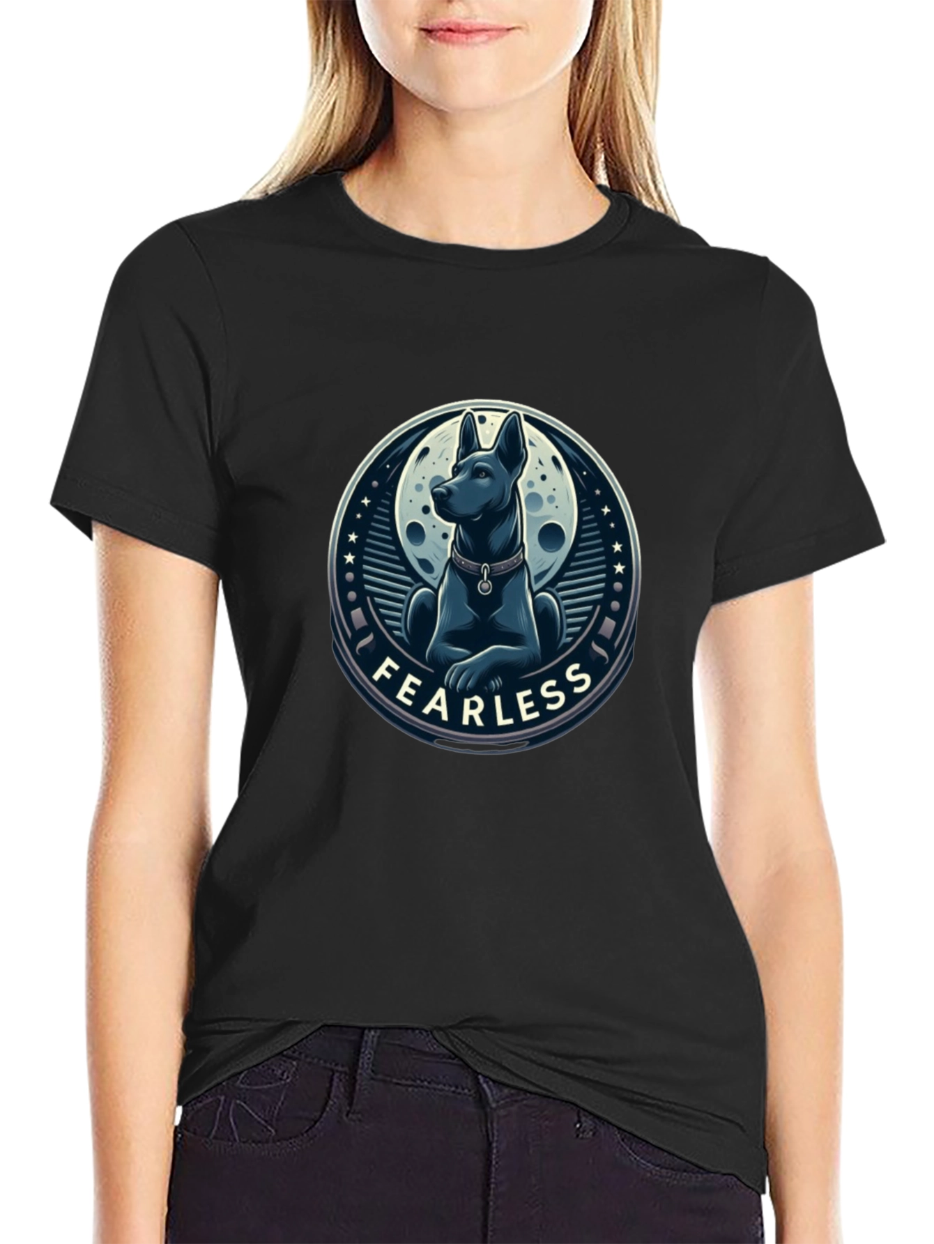 Fearless Dog Graphic T-Shirt - Stylish Mens Tee