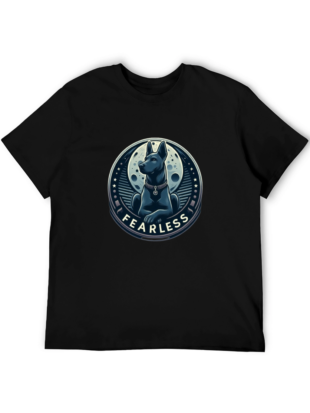 Fearless Dog Graphic T-Shirt - Stylish Mens Tee