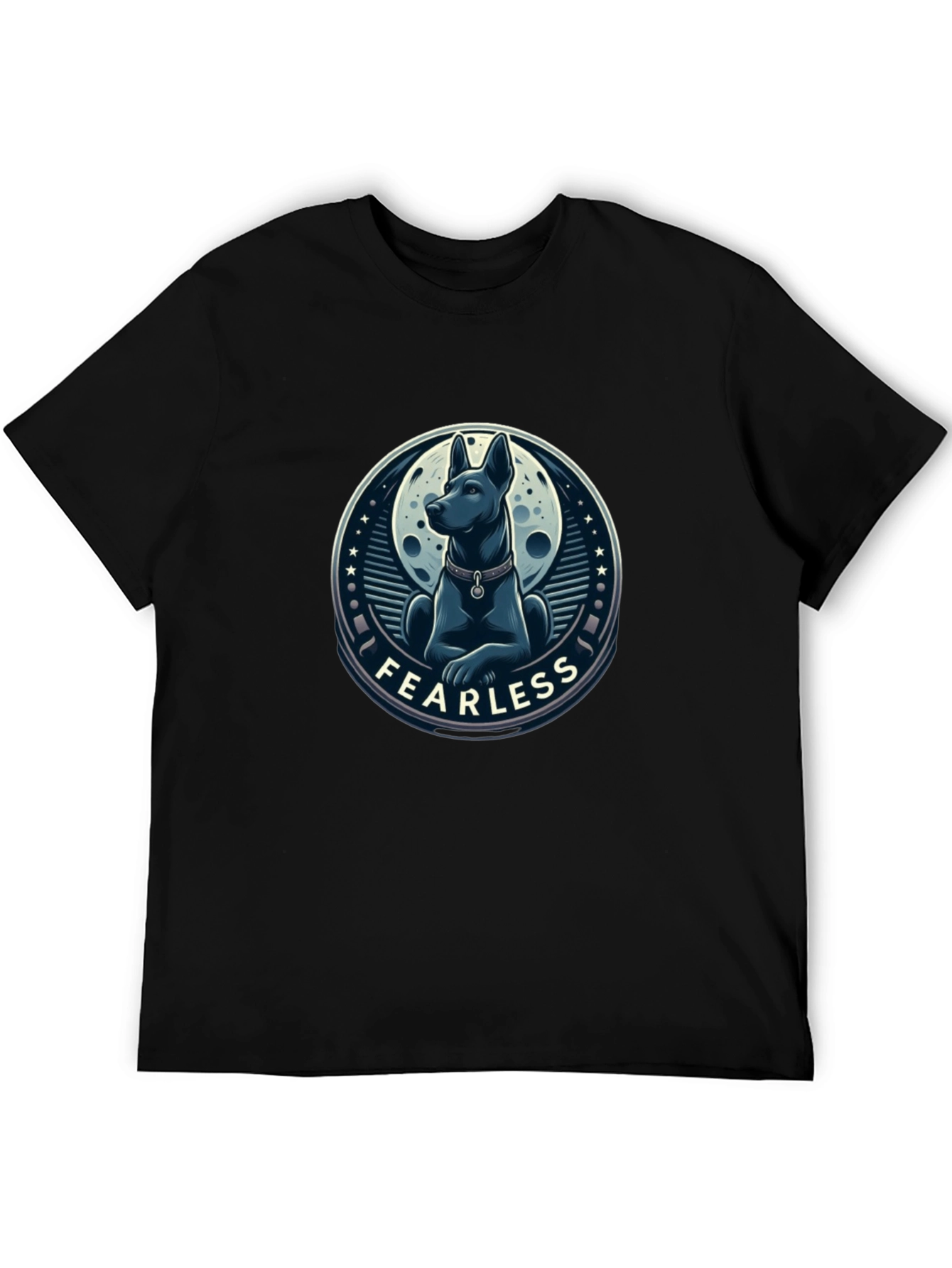 Fearless Dog Graphic T-Shirt - Stylish Mens Tee
