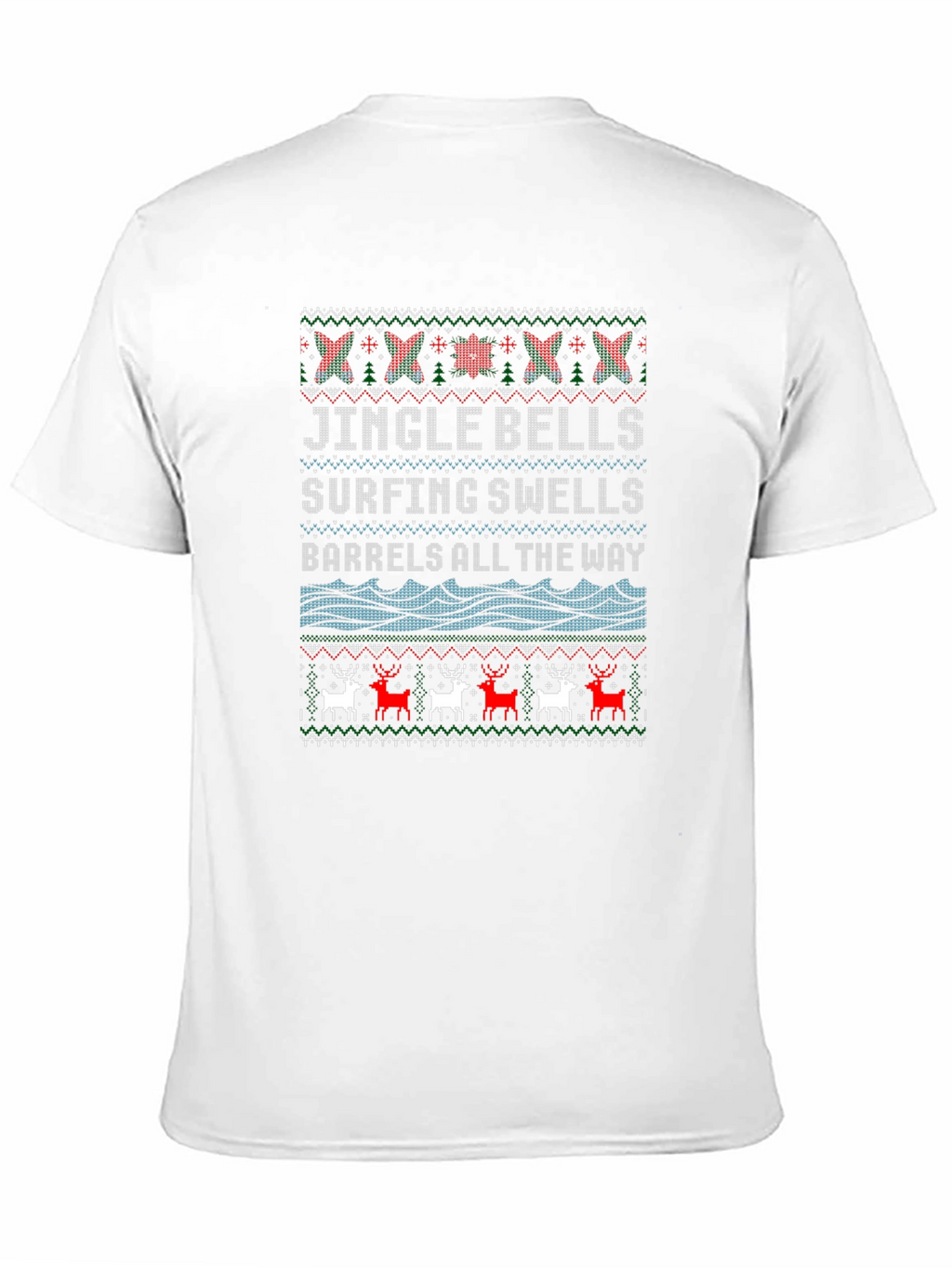 Jingle Bells Surfing Ugly Christmas T-Shirt