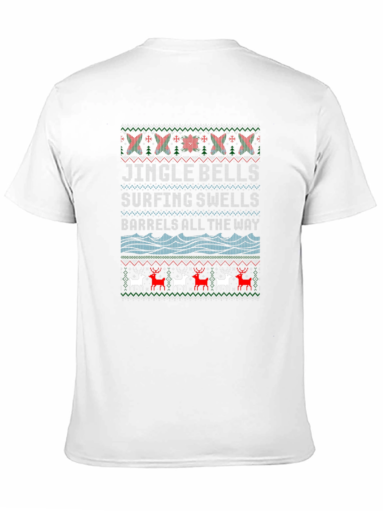 Jingle Bells Surfing Ugly Christmas T-Shirt