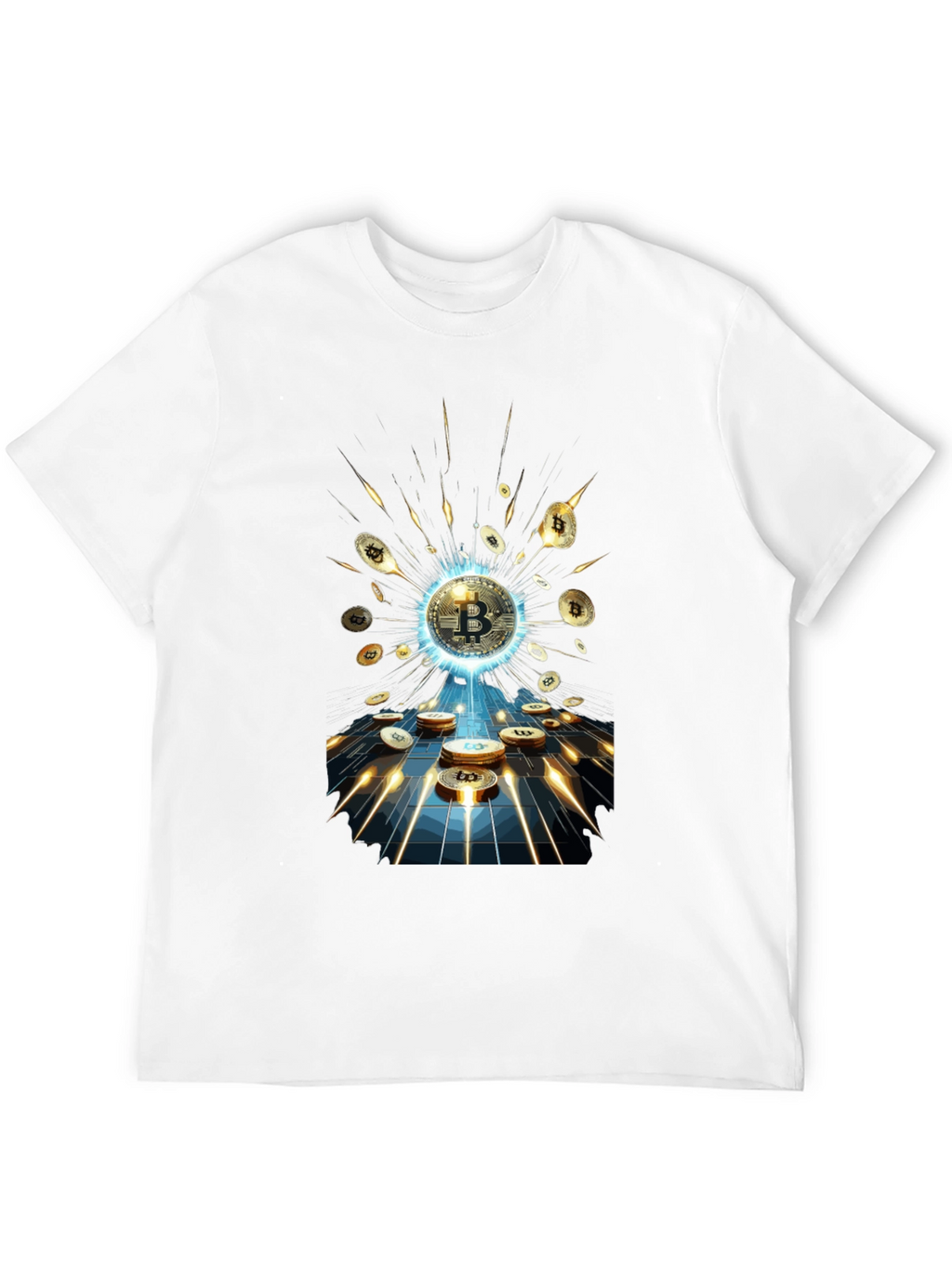 Bitcoin Explosion Black T-Shirt Crypto Currency Tee