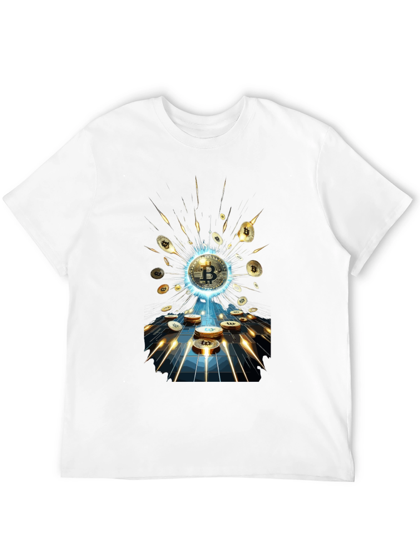 Bitcoin Explosion Black T-Shirt Crypto Currency Tee