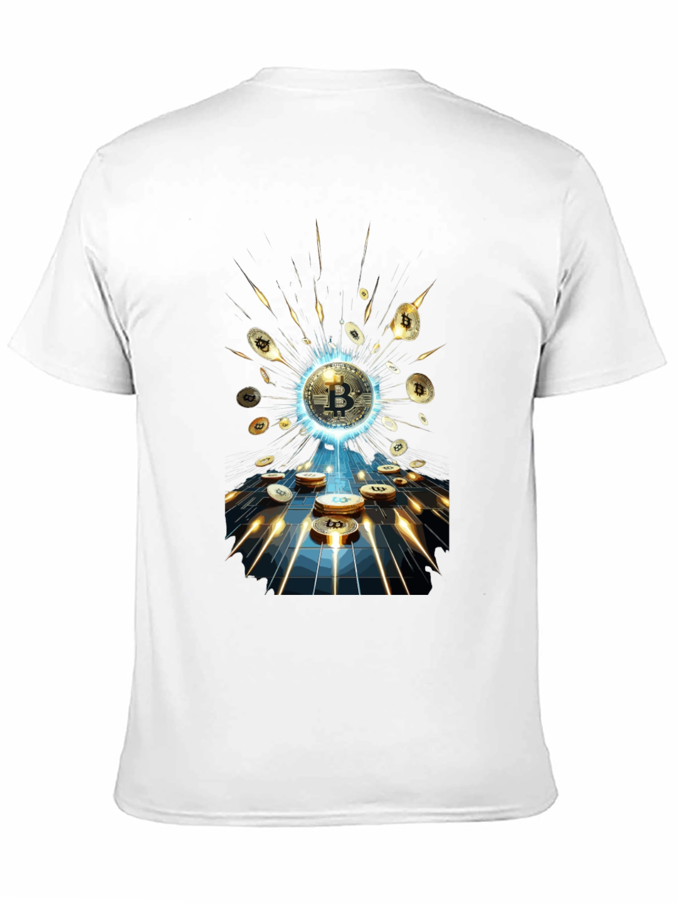 Bitcoin Explosion Black T-Shirt Crypto Currency Tee