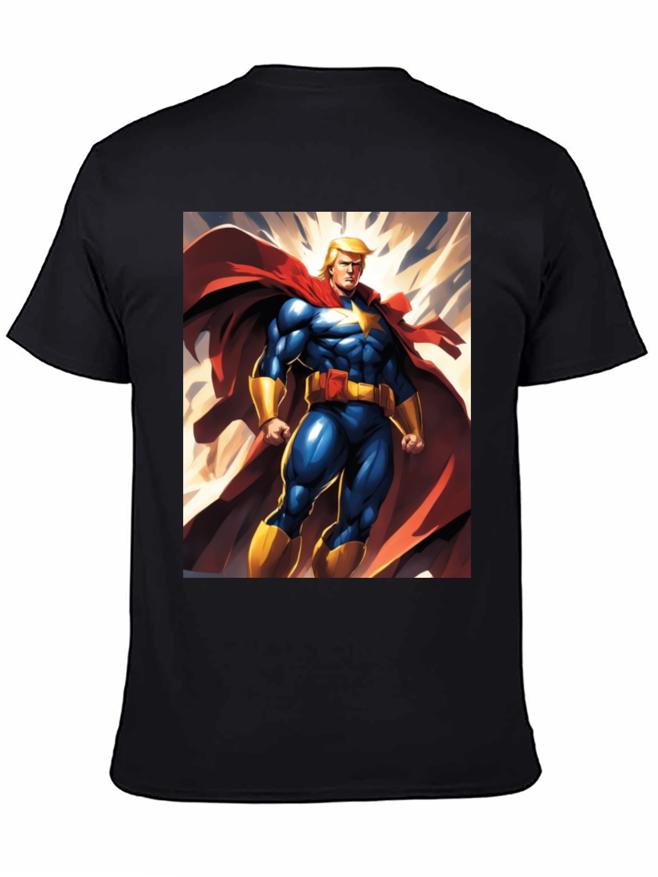Trump Super Hero T-Shirt | Mens Black Graphic Tee