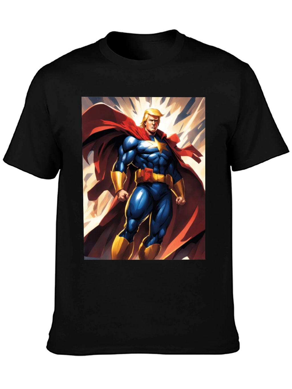 Trump Super Hero T-Shirt | Mens Black Graphic Tee