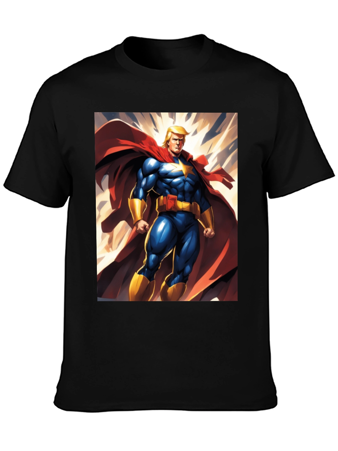 Trump Super Hero T-Shirt | Mens Black Graphic Tee