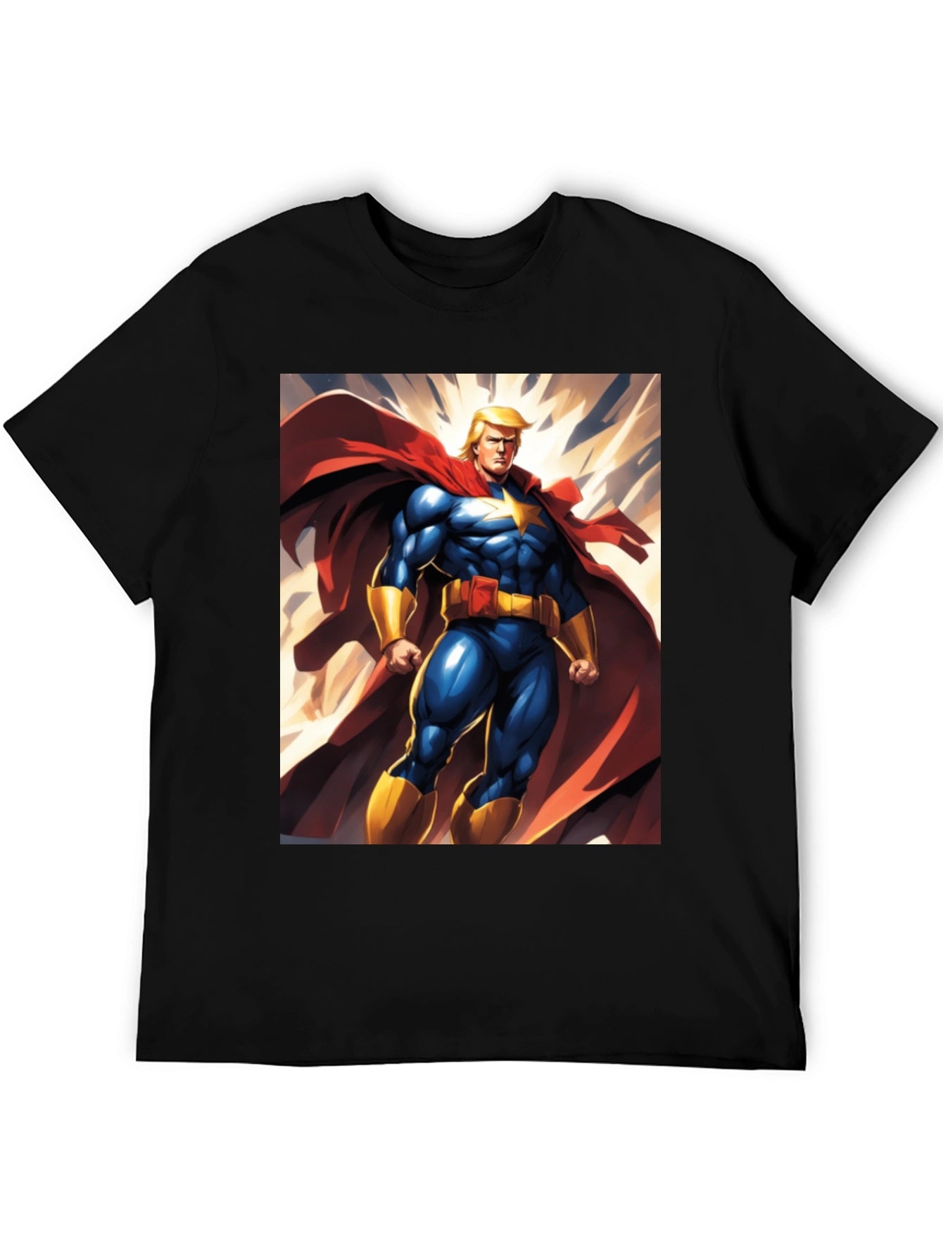 Trump Super Hero T-Shirt | Mens Black Graphic Tee