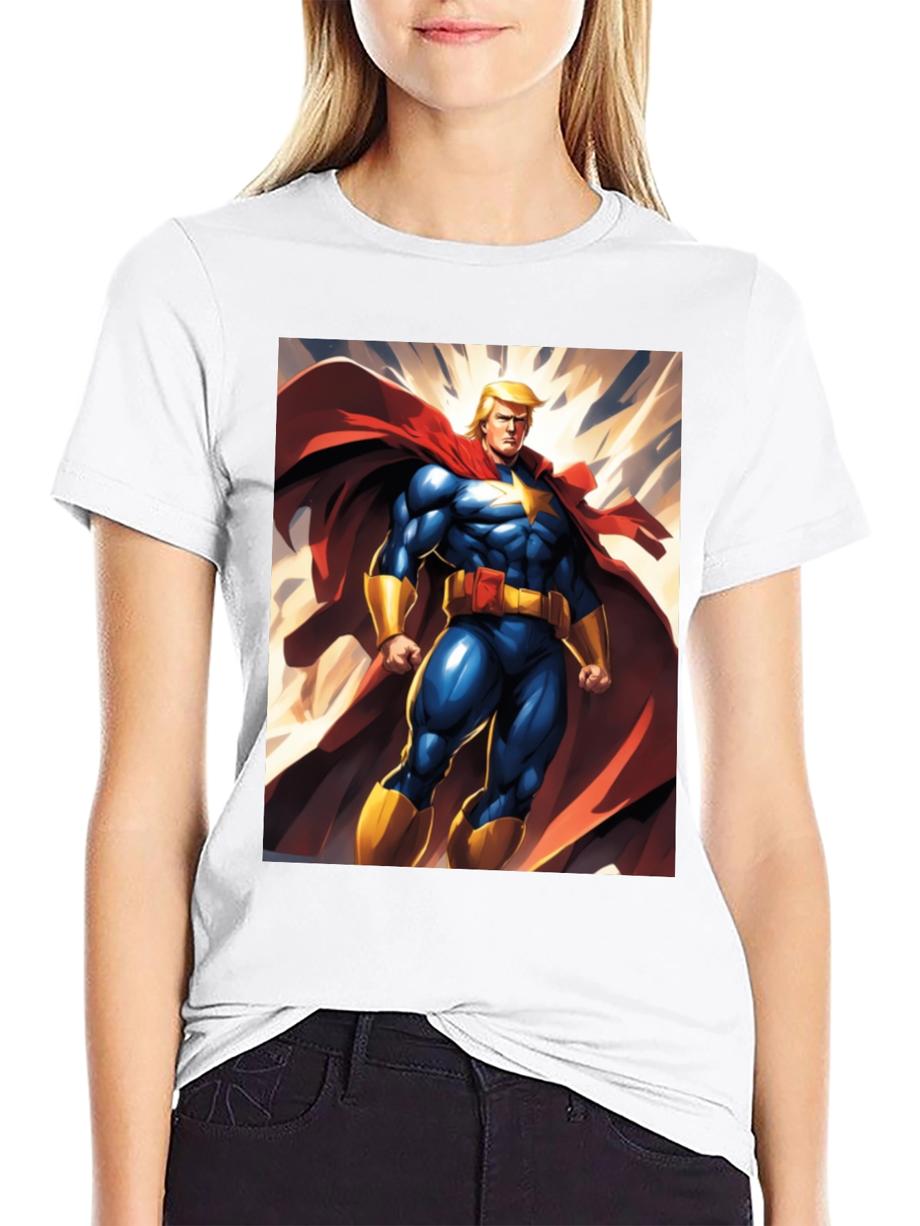 Trump Super Hero T-Shirt | Mens Black Graphic Tee