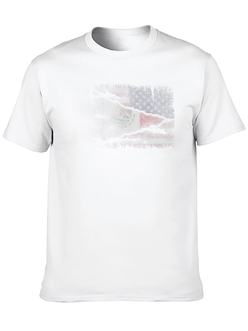 USA Mexico Flag Graphic Print T-Shirt