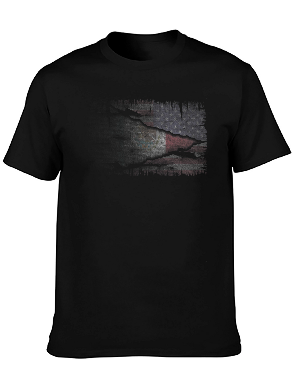 USA Mexico Flag Graphic Print T-Shirt