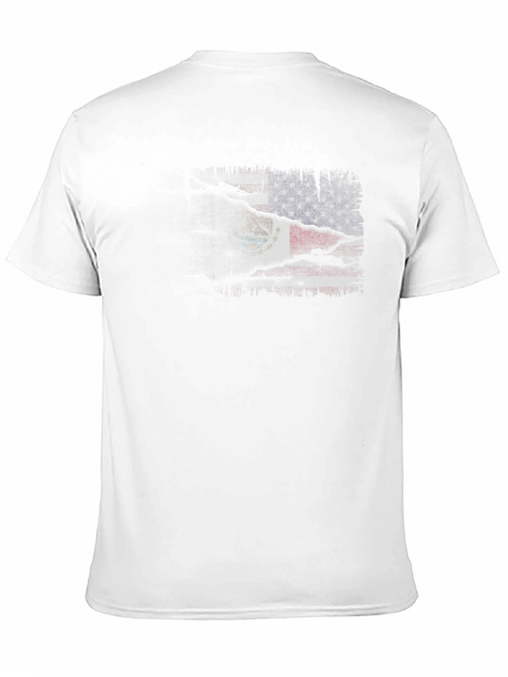 USA Mexico Flag Graphic Print T-Shirt