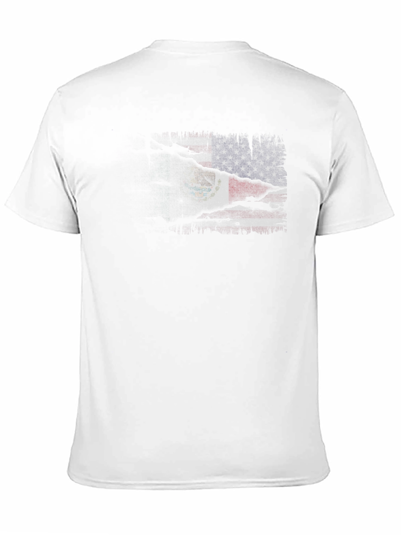USA Mexico Flag Graphic Print T-Shirt