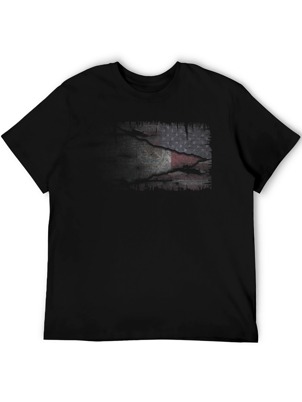 USA Mexico Flag Graphic Print T-Shirt