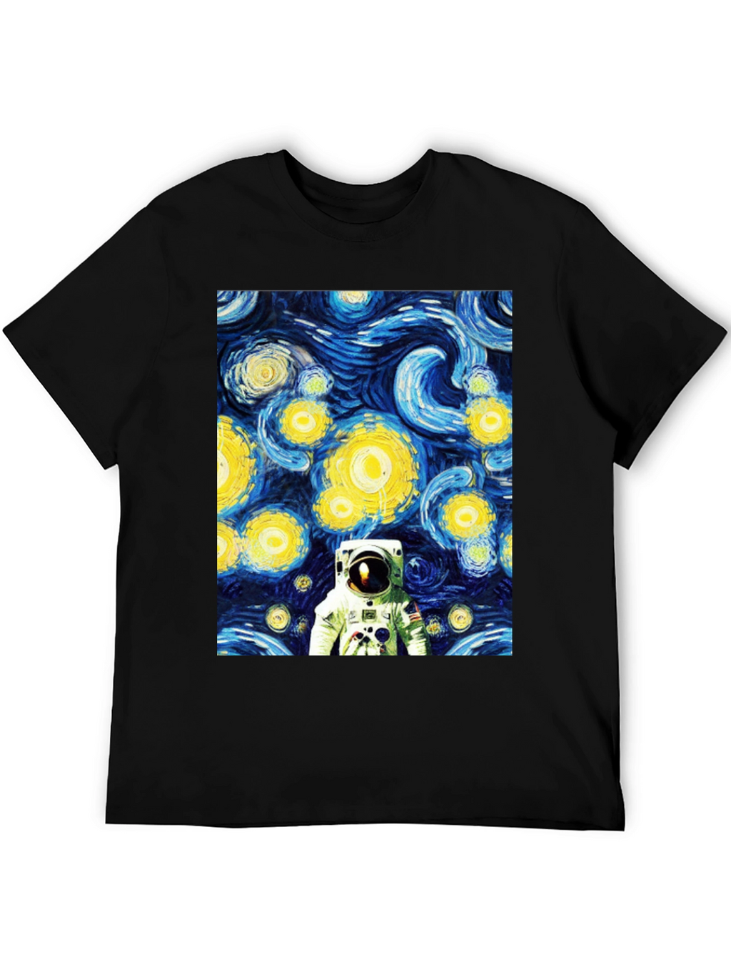 Astronaut Starry Night Graphic Tee - Unique Artistic Design
