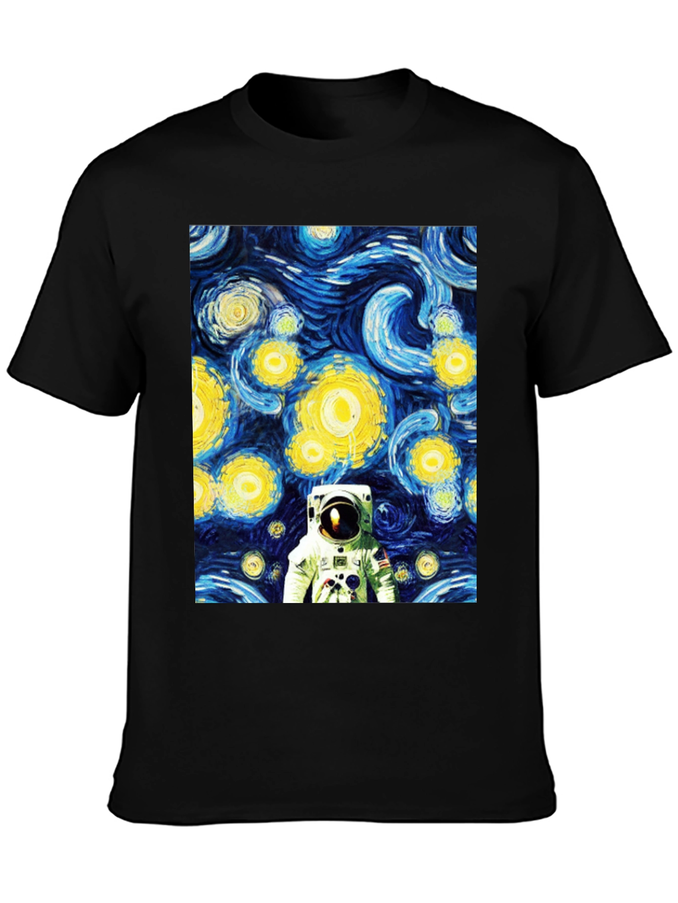 Astronaut Starry Night Graphic Tee - Unique Artistic Design