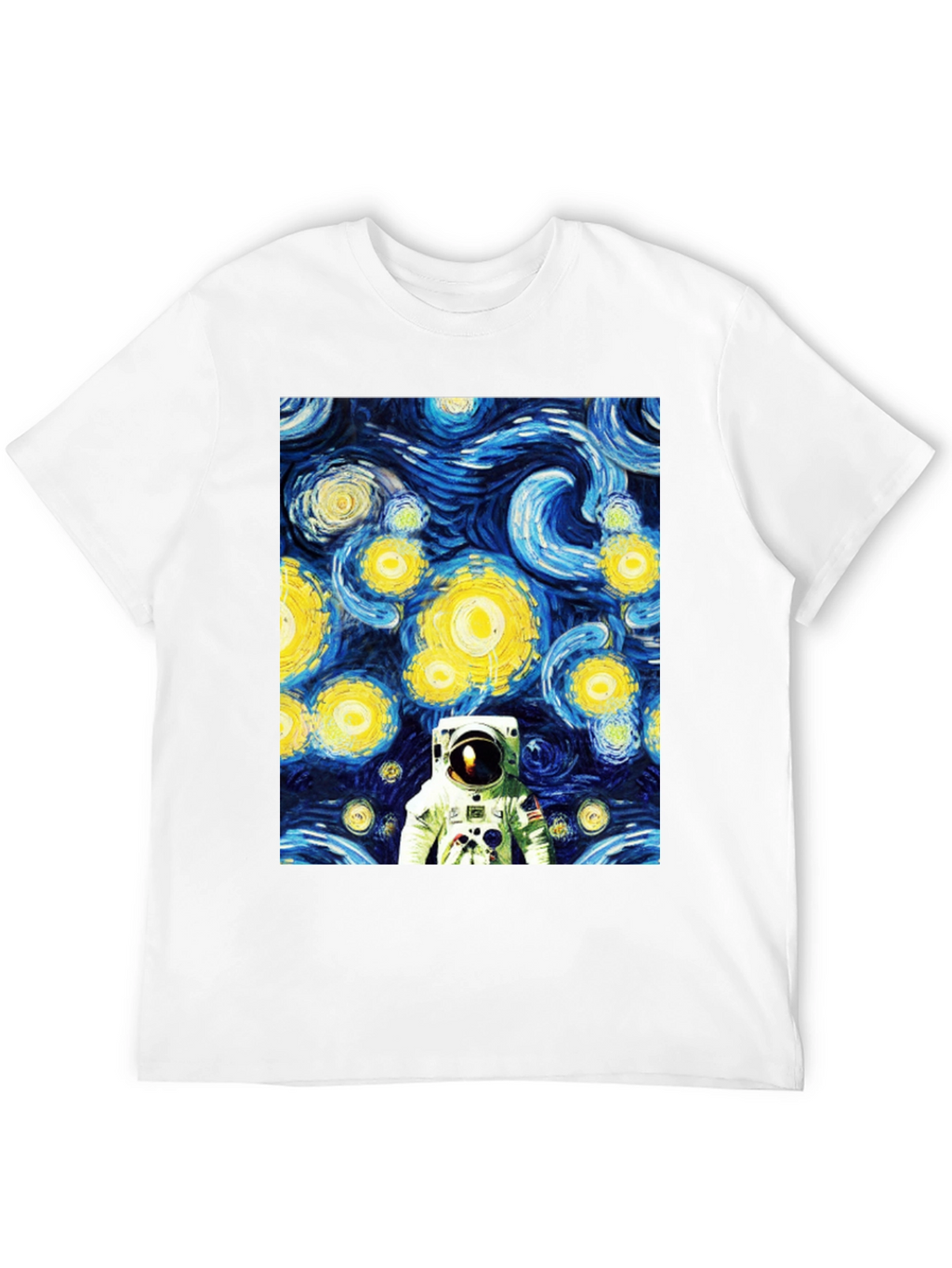 Astronaut Starry Night Graphic Tee - Unique Artistic Design
