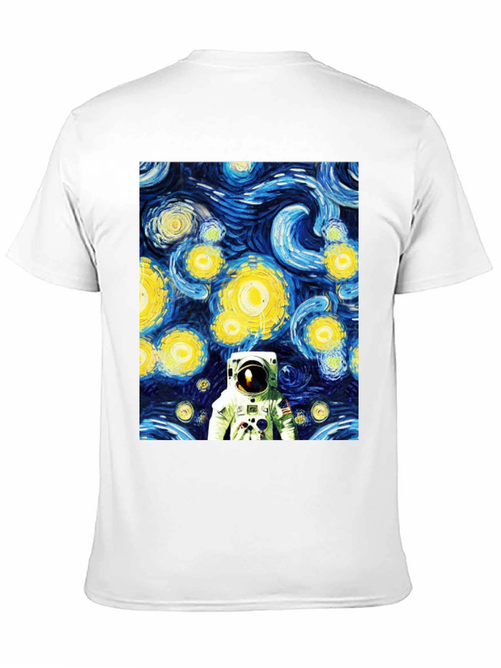 Astronaut Starry Night Graphic Tee - Unique Artistic Design