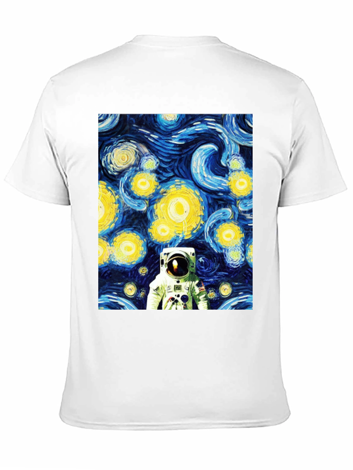 Astronaut Starry Night Graphic Tee - Unique Artistic Design