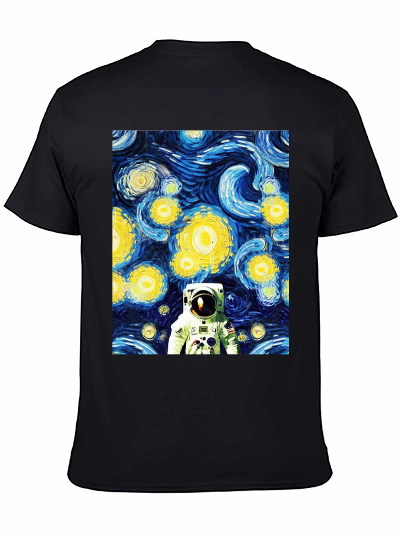 Astronaut Starry Night Graphic Tee - Unique Artistic Design