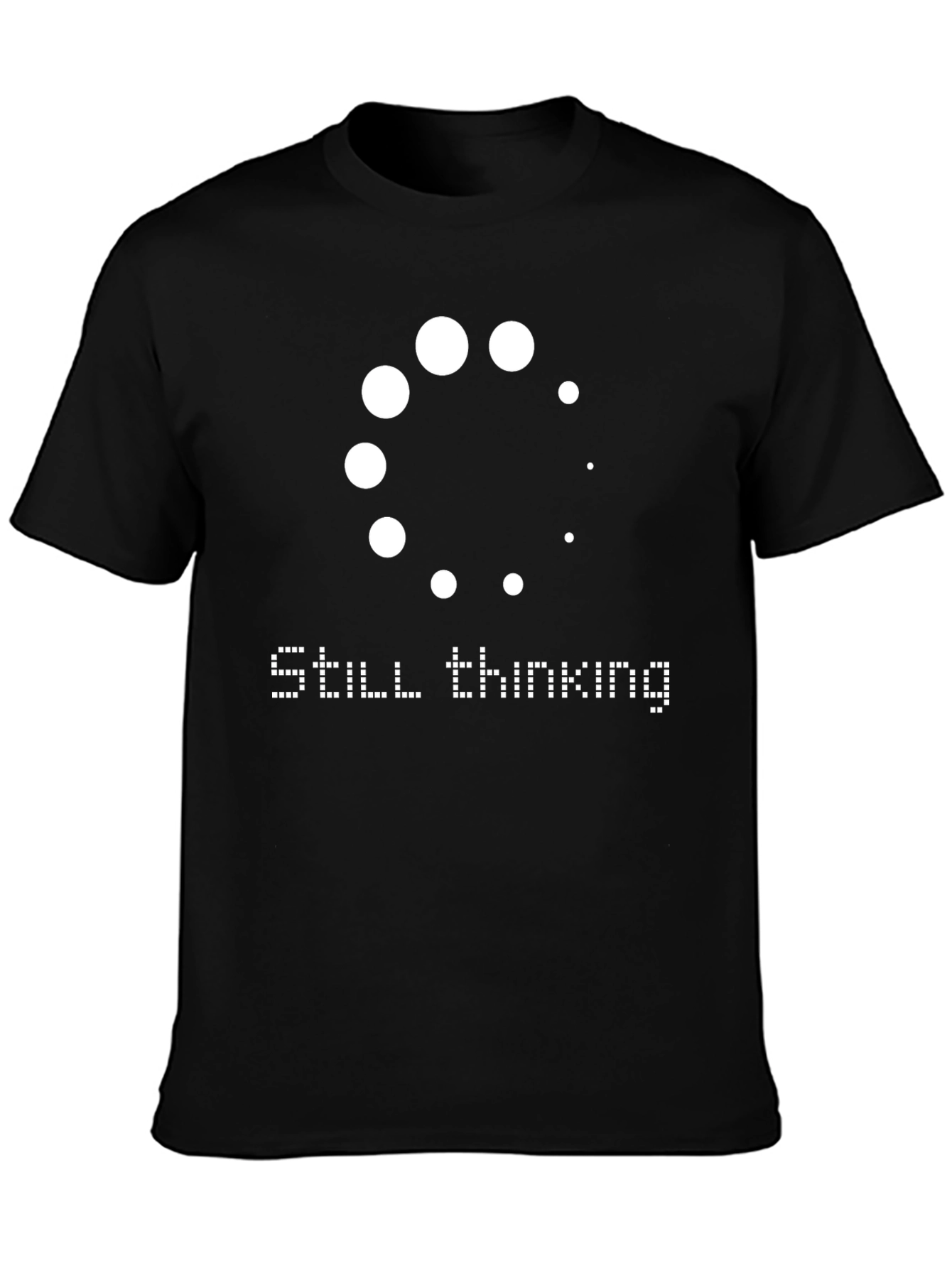 Still Thinking Mens Black Graphic Tee