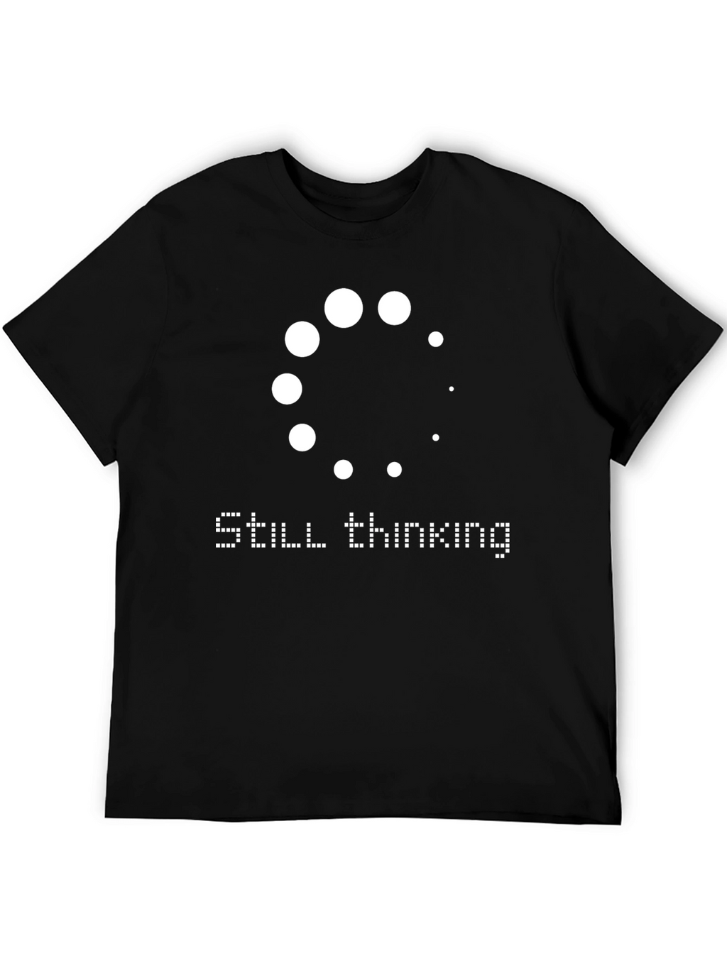 Still Thinking Mens Black Graphic Tee