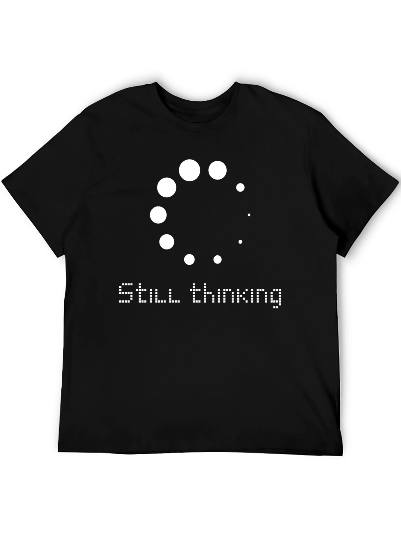 Still Thinking Mens Black Graphic Tee
