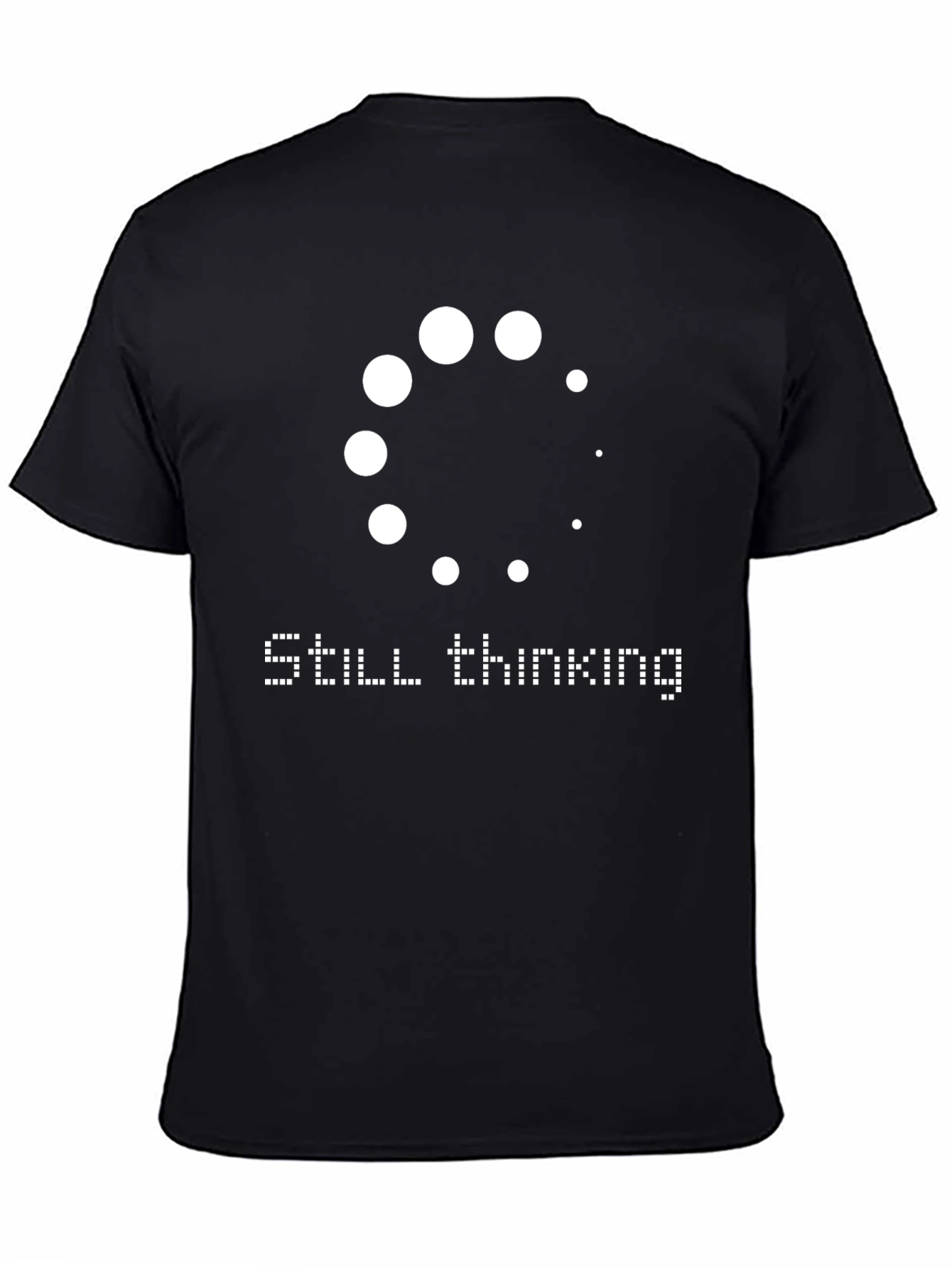 Still Thinking Mens Black Graphic Tee