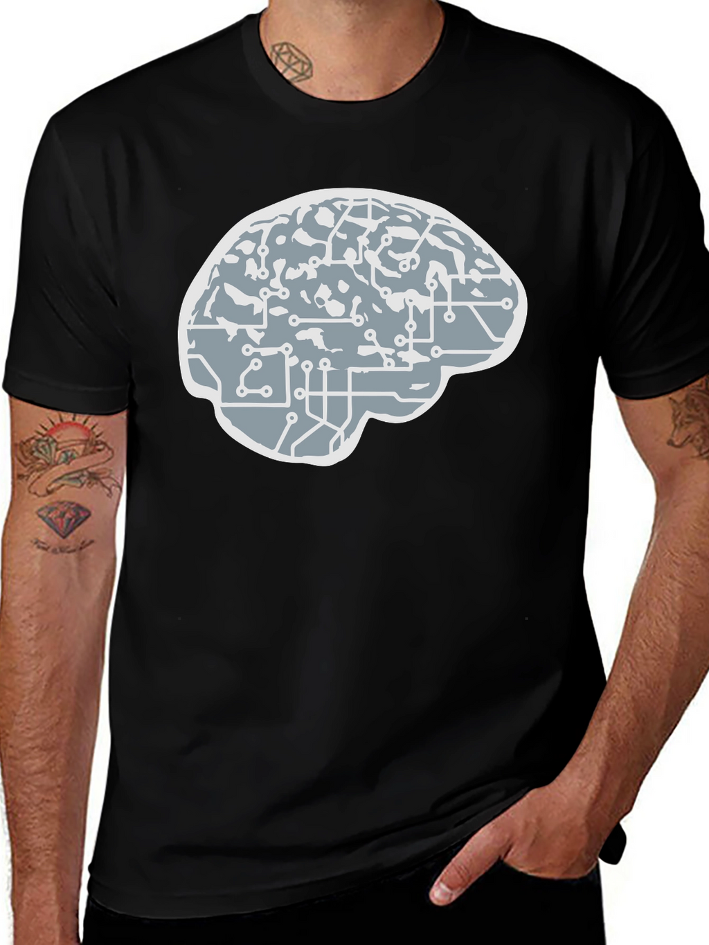 Brain Circuit T-Shirt - Smart Tech Tee