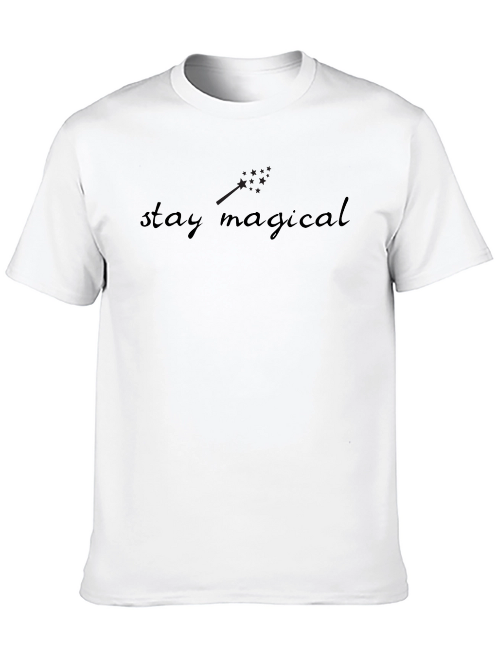 Stay Magical Graphic Print Black T-Shirt